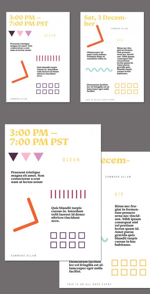 Flyer A4 With Simple Geometric Shapes Minimal Event Template 582827339
