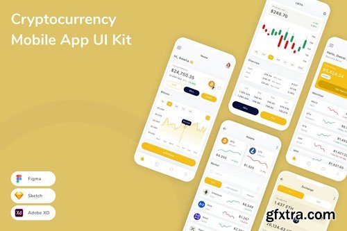 Cryptocurrency Mobile App UI Kit NS5XMKB