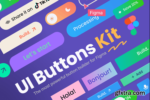 UI Buttons Kit For Figma 52BPLUZ