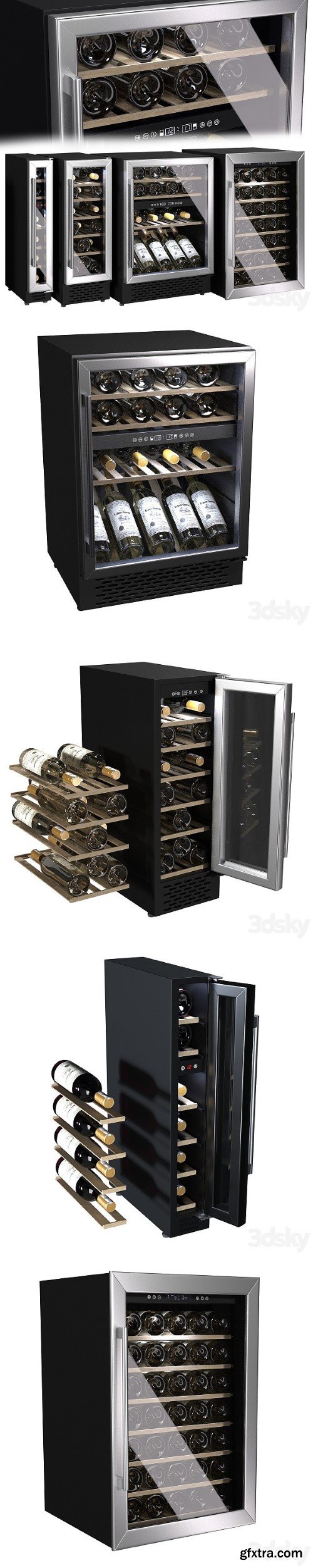 A Set Of Wine Cabinets Refrigerators