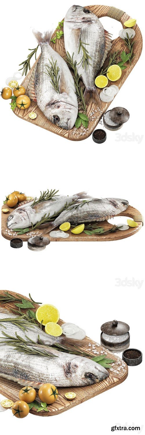 Fresh Fish With Vegetables and Herbs