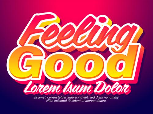Feeling Good Bold Orange Text Effect 465397913