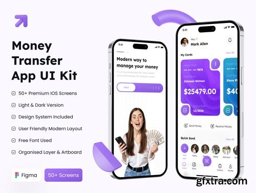Money Transfer App UI Kit Ui8.net