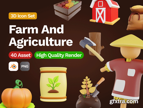 3D Farm And Agriculture Icon Ui8.net