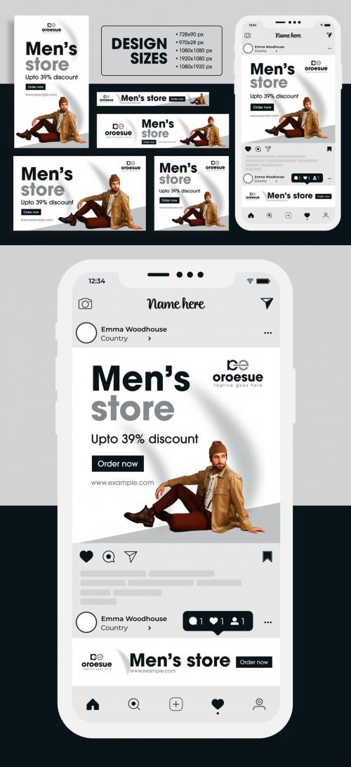 Men's Store Web Banner Ads 553709890