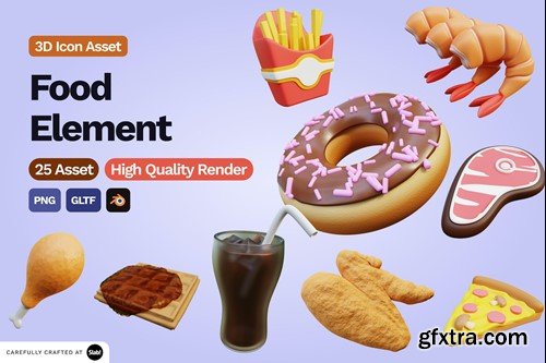 3D Food Element Icon WJ9XNMT