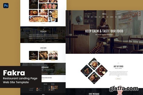 Fakra- Restaurant Landing Page Website Template GJS3DAK