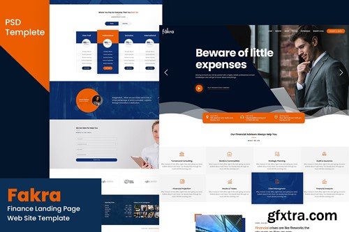 Fakra - Finance Landing Page Website Template BGK9PEX