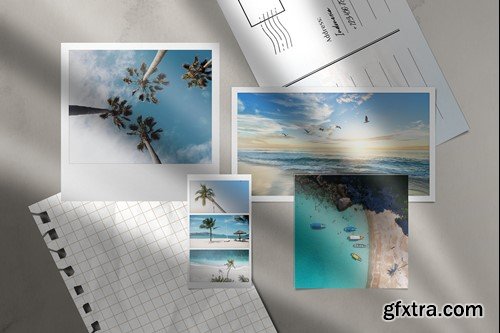 Postcard Photo Collage Mockup Template ZADNZJM