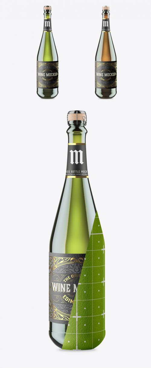 Glass Bottle with Champagne 480214140