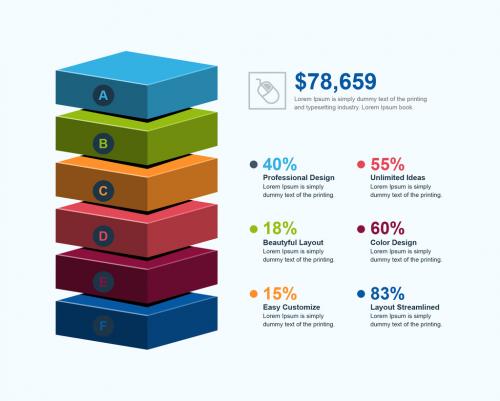 3D Block Stack Infographic Layout 236351859