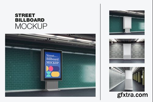 Subway Billboard Advertisement Scene Mockup 9TUJMAX