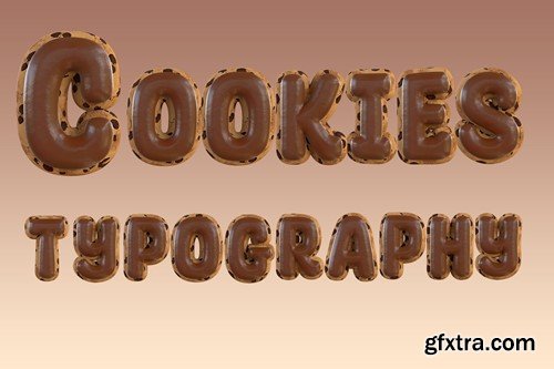 Cookie With Chocolate Typography URHJX4T