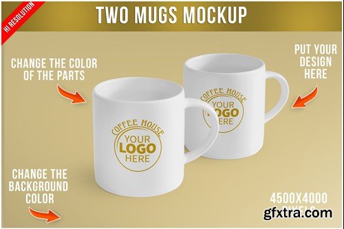 Two Mugs Mockup GPXNZSM