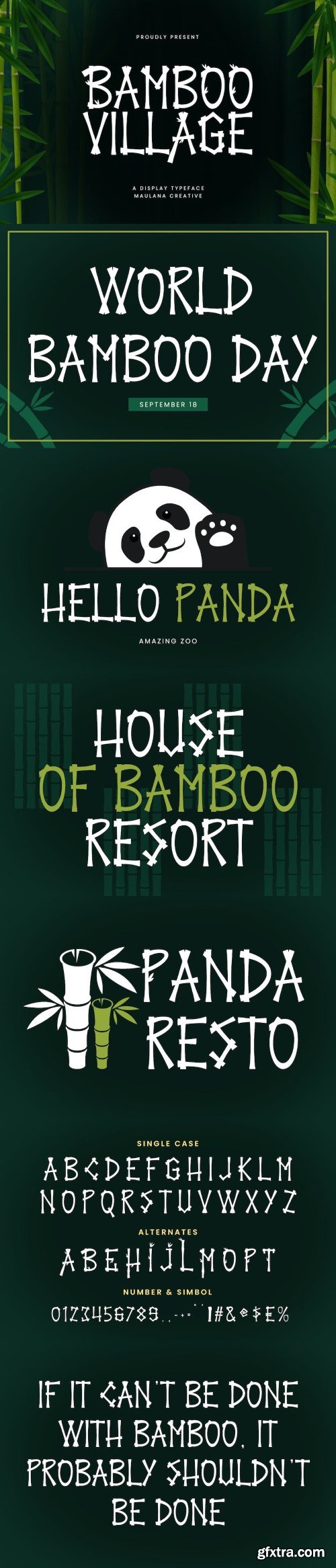 Bamboo Village Display Font