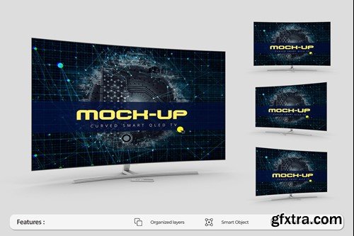 Curved Smart TV Mockup D4CTMBE