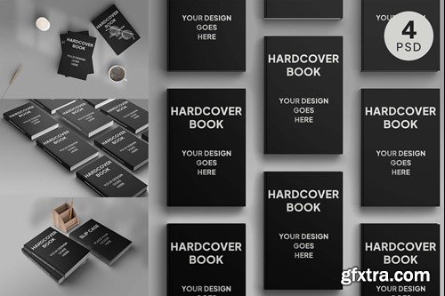 Hardcover Book Mockup Photoshop Template 6HRWGFM