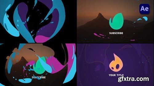 Videohive Colorful 2D Cartoon Liquid Logo Opener [After Effects] 46065488