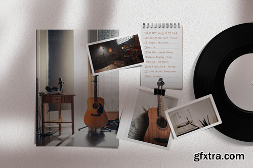 Vinyl Photo Collage Mockup Template NAJG7KM