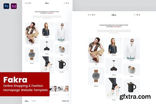 Shopping Categories Website Design Template R6RFKKJ