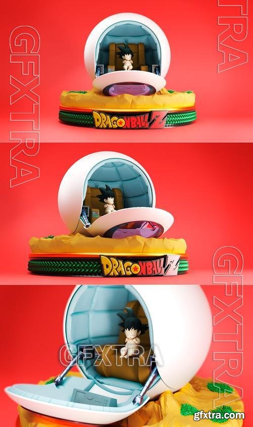 Dragon Ball - Baby Goku Capsula – 3D Print Model
