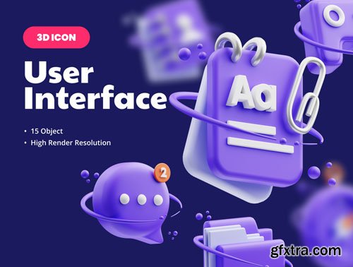 User Interface 3D Illustration Ui8.net