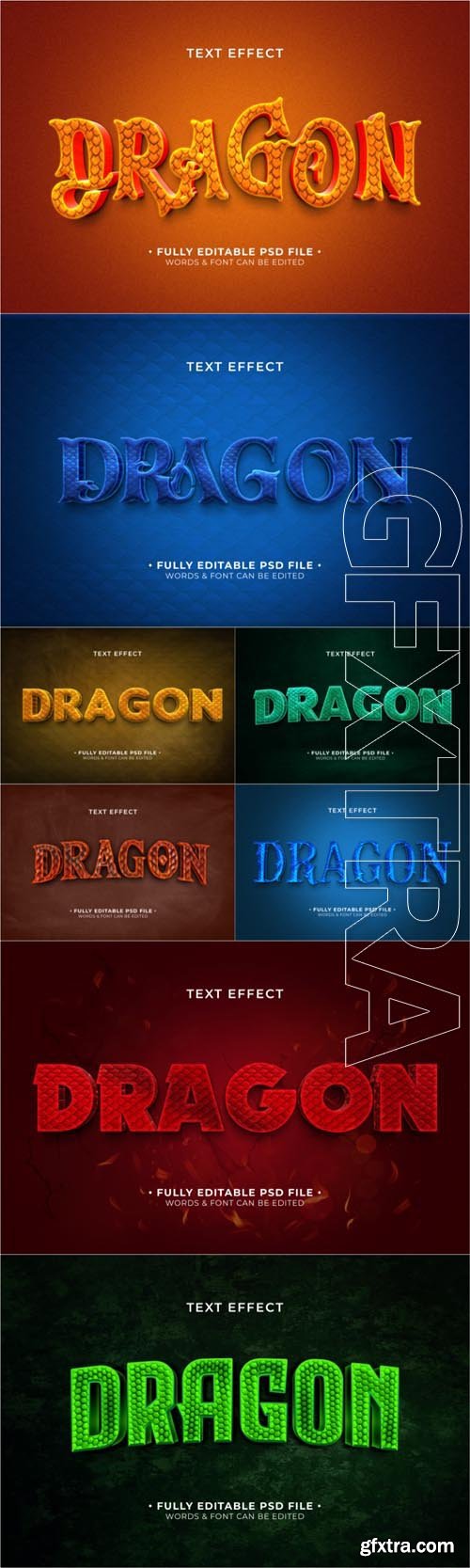 Psd dragon text effect