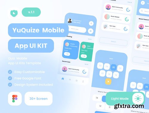 YuQuize Quiz App UI Kit Ui8.net