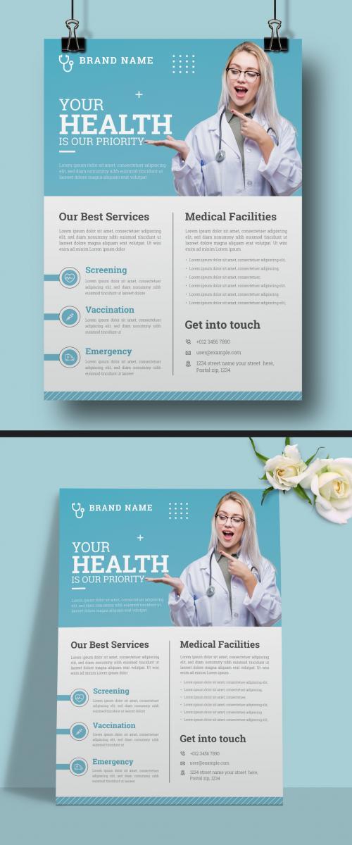 Medical Health Flyer Design Template 578196015