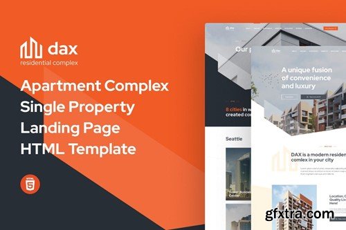 DAX - Apartment Complex Landing Page HTML Template NDTG8JT