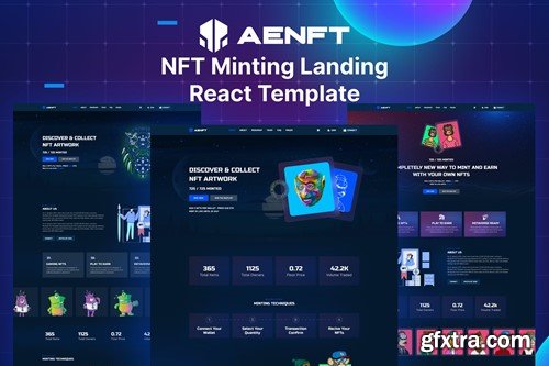 Aenft - NFT Minting or Collection React Template JLBVZX3
