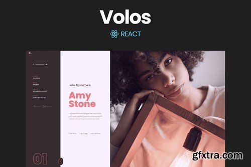 Volos - One Page Resume React Template 2XDAPX8