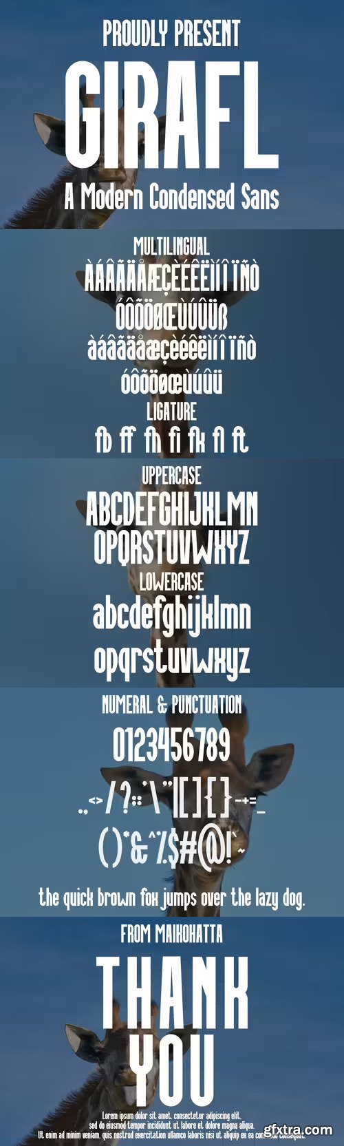 GIRAFL - Condensed Sans Font