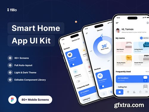 Filllo Smart Home App UI Kit Ui8.net