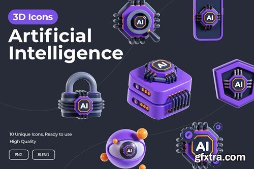 Artificial Intelligence 3D Icons 68X36LY