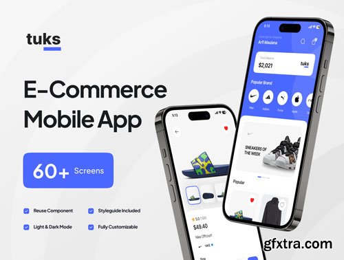 Tuks - E-Commerce Mobile App UI Kit Ui8.net