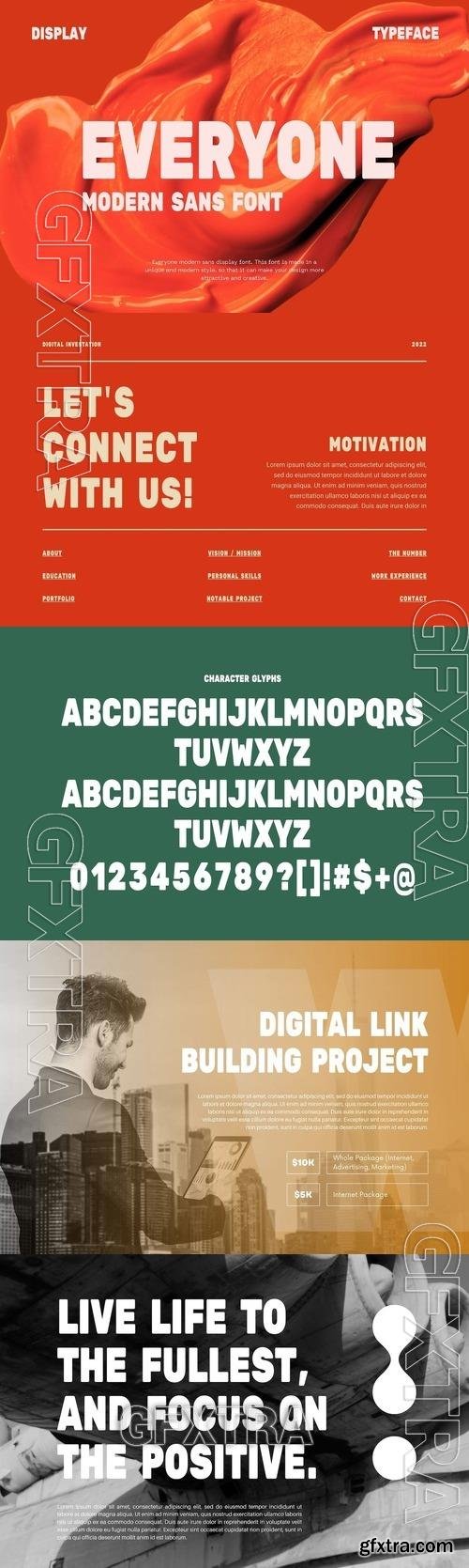 Everyone - Modern Sans Font F424H8C