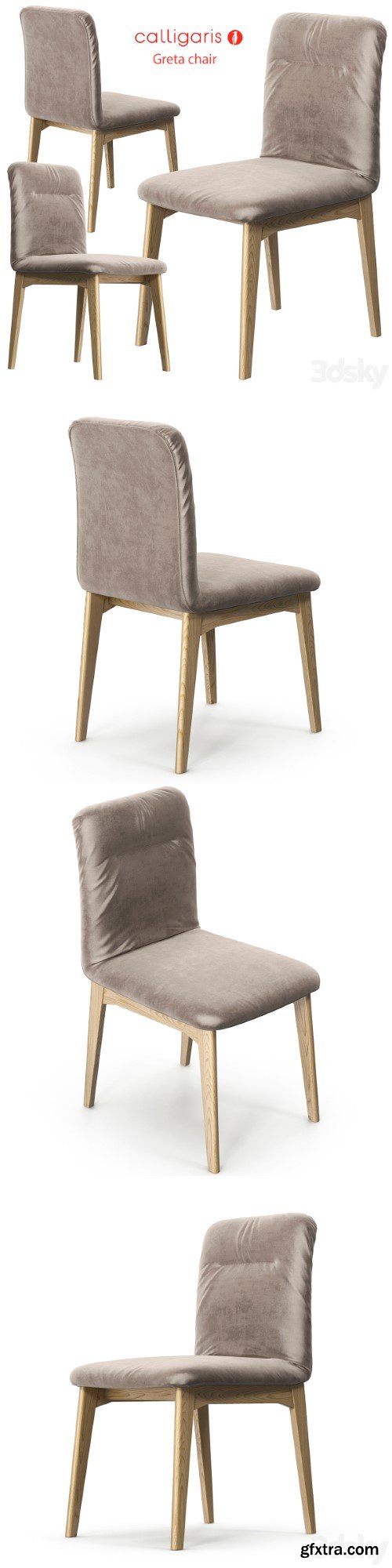 Calligaris Greta wood chair