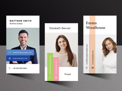 Vertical Business Card Layouts 369515812