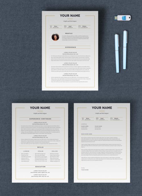Linear Resume Layout 183248782
