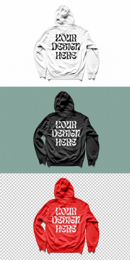 Mockup of customizable color hoodie available against customizable color and transparent background 582962419