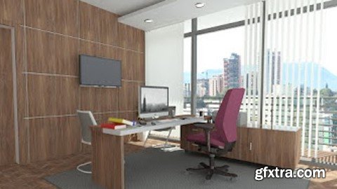 Revit Arch. : Modeling & Rendering Interior office project