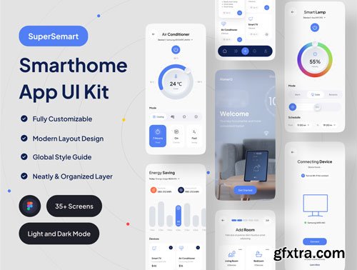 SuperSemart - Smarthome App UI Kit Ui8.net