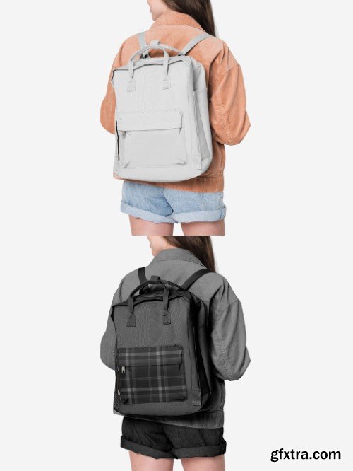 Editable Student Backpack Mockup