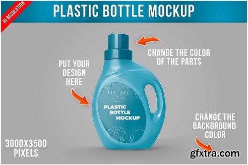 A Plastic Bottle Mockup DW6USNE