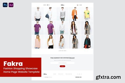 Fakra - Fashion Showcase Website Design Template FK7RRUK
