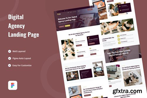 Digital Agency Landing Page Website Design Figma 75CGY2F