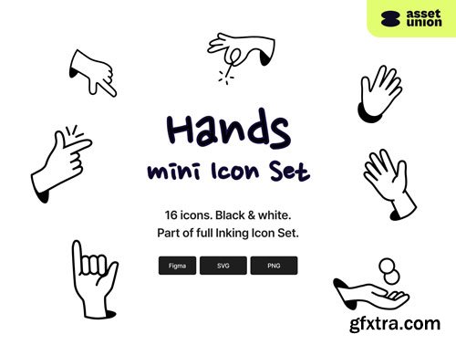 Hands - Inking Icon Set Ui8.net