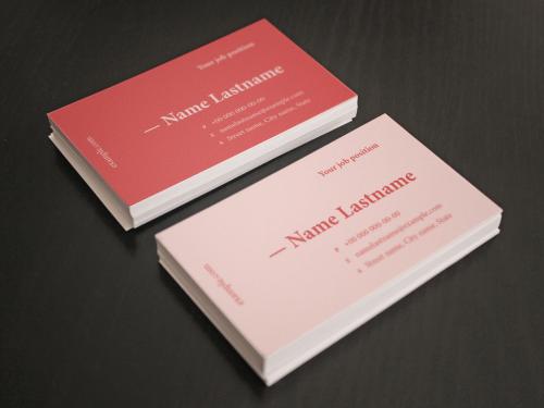 Solid Colored Business Card Layout 216003717
