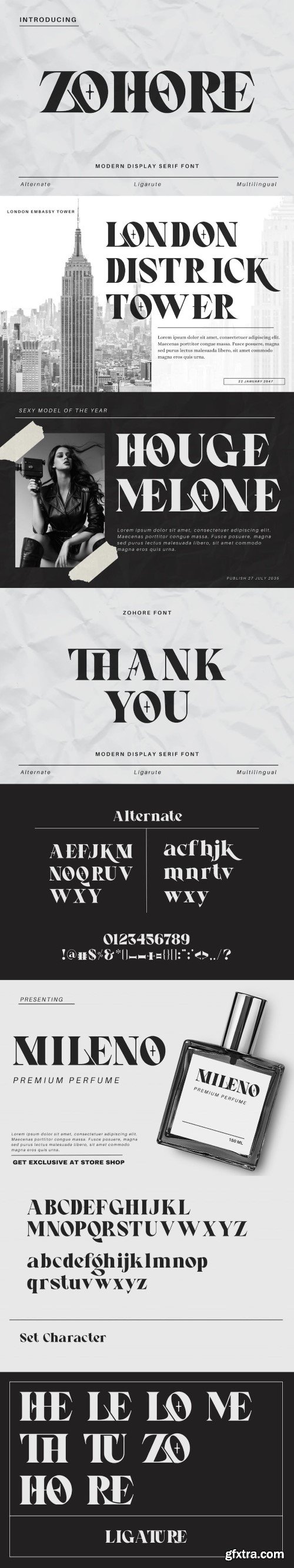 Zohore - modern authentic font